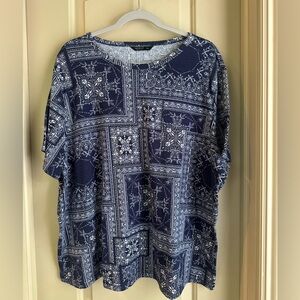 Women’s SHEIN Tee; Navy/White; Size 3XL